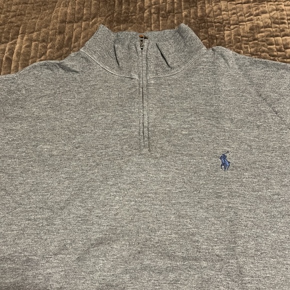 Polo Ralph Lauren Light Gray Zip-Up Sweater - Picture 3 of 8